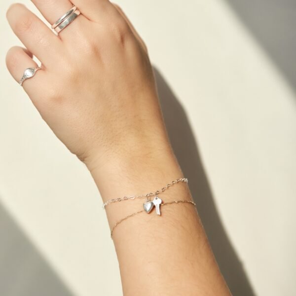 Tiny Hearts Bracelet, Silver - Image 5