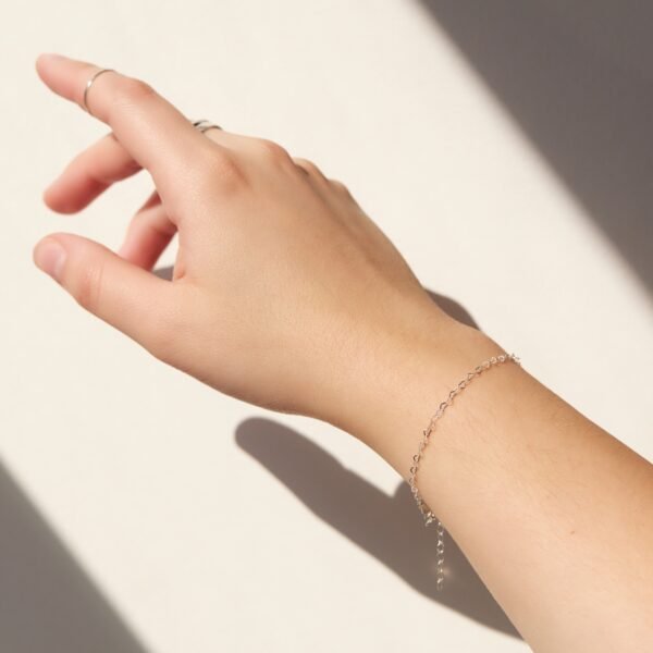 Tiny Hearts Bracelet, Silver - Image 2