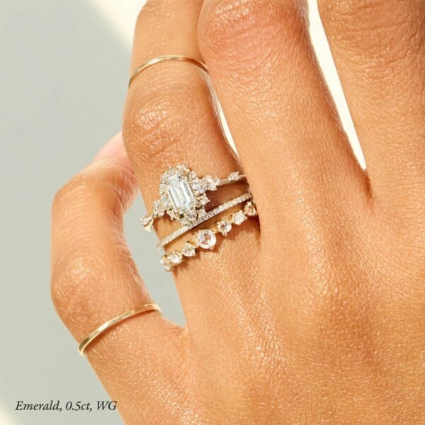 Night at the Ballet Diamond Ring, Emerald Cut - Image 5