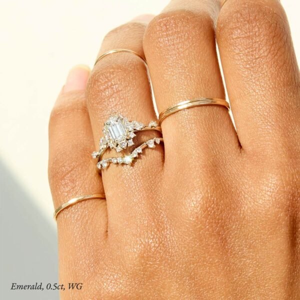 Night at the Ballet Diamond Ring, Emerald Cut - Image 6