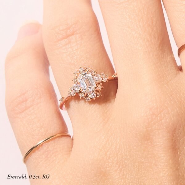 Night at the Ballet Diamond Ring, Emerald Cut - Image 7