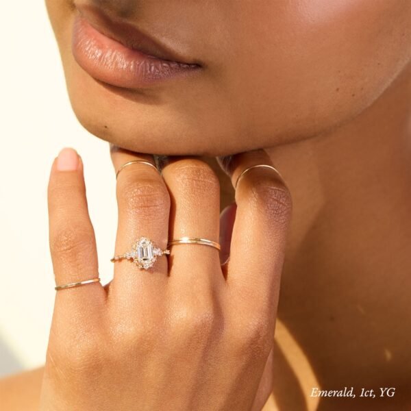 Night at the Ballet Lab-Grown Diamond Ring, Emerald Cut - Image 3