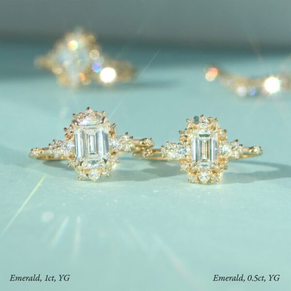 Night at the Ballet Diamond Ring, Emerald Cut - Image 13