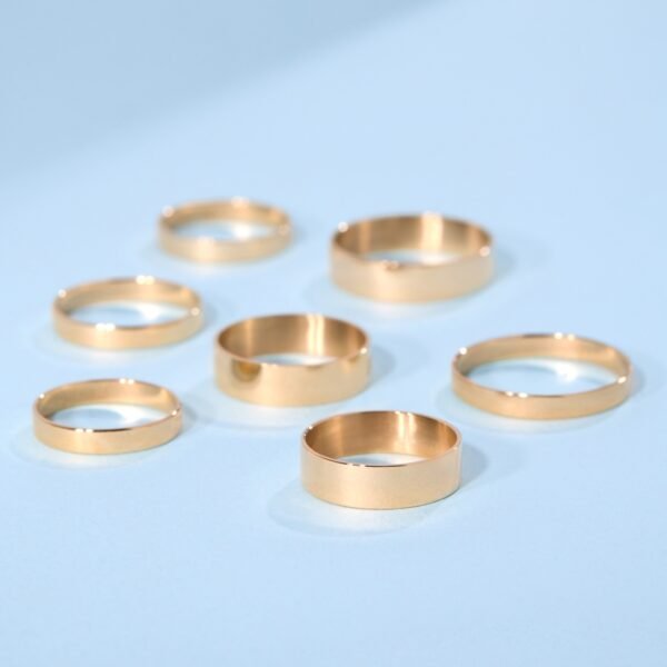 Stackable Engravable Gold Tomboy Ring - Image 11
