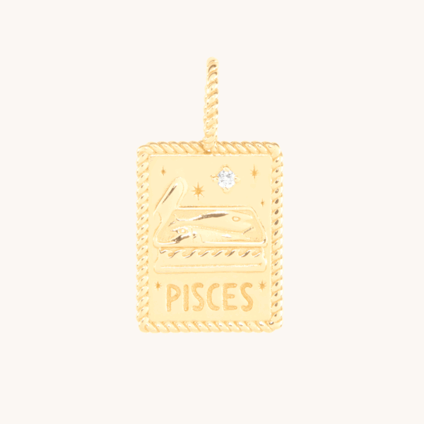 Twelve Stars Zodiac Charm, Gold & Diamond