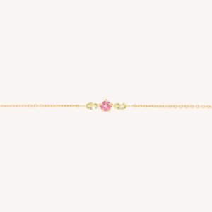 Tourmaline Rosette Gold Bracelet