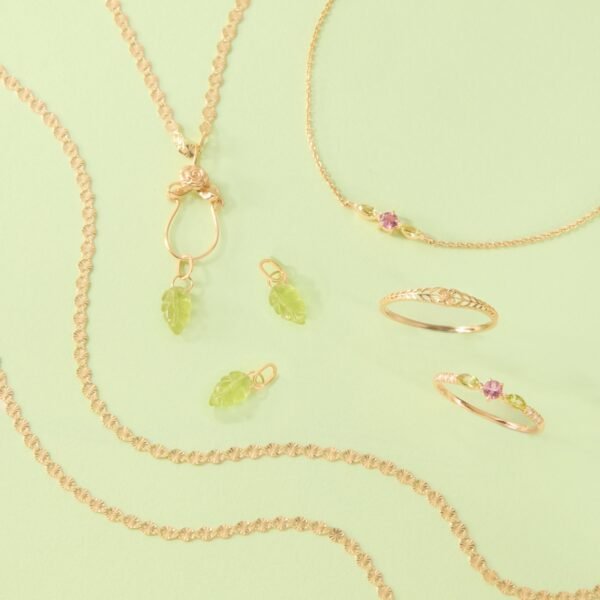 Tourmaline Rosette Gold Bracelet - Image 9