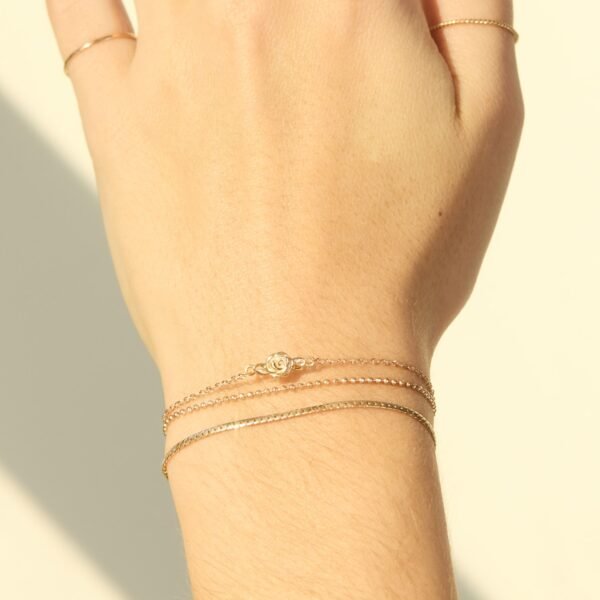 Rosette Gold Bracelet - Image 4