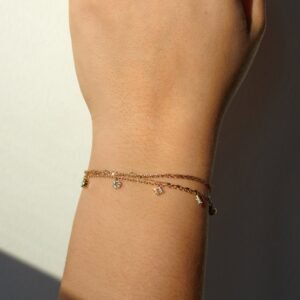 Confetti Custom Five Gold Charm Bracelet,Confetti Custom Five Gold Charm Bracelet