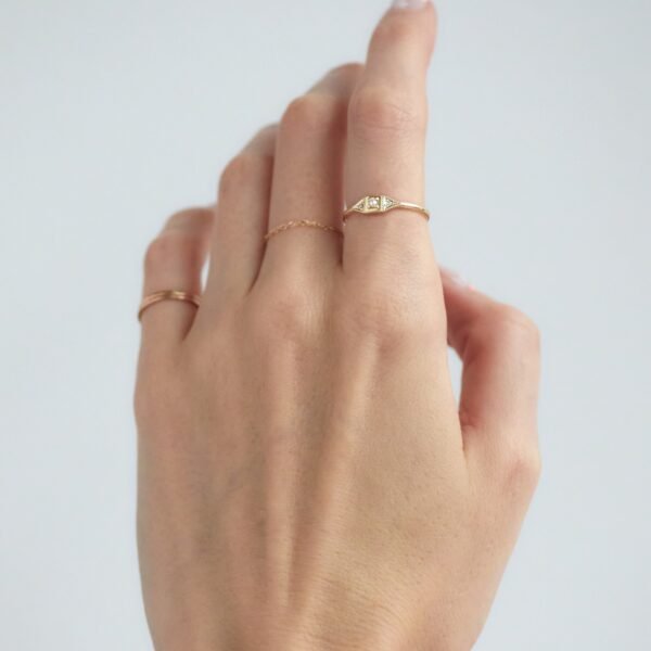 Baby Deco Ring, Pearl - Image 2