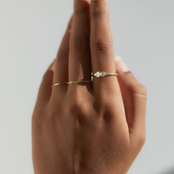 Baby Deco Ring, Pearl - Image 4