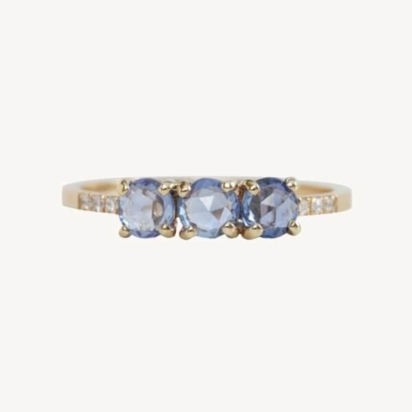 Painter's Blue Sapphire Ring with Diamonds
