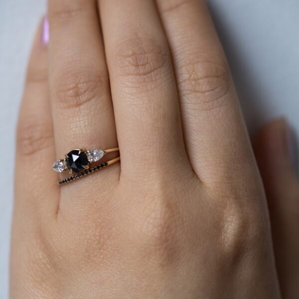 Mathilde the Swan Black Diamond Ring - Image 2