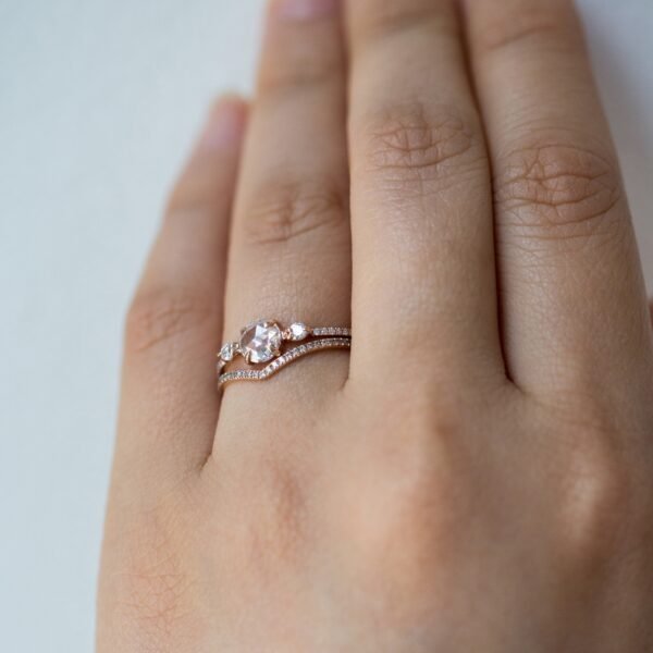 Fairy Light Eternity Diamond Curved Band - Image 4