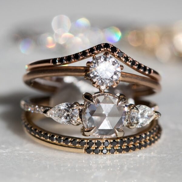 Fairy Light Eternity Black Diamond Band - Image 6