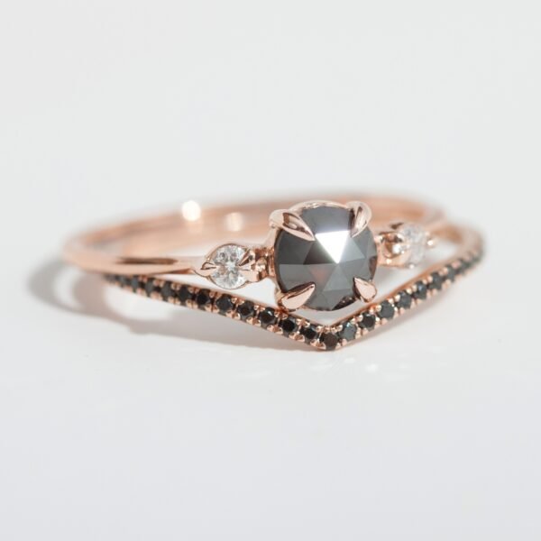 Odile the Swan Black Diamond Ring - Image 4