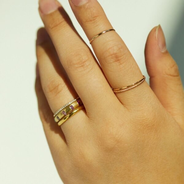 Fairy Light Demi-Pavé Diamond Band - Image 4
