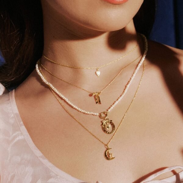Memento Custom Gold Charm Holder Necklace,Memento Custom Gold Charm Holder Necklace - Image 14