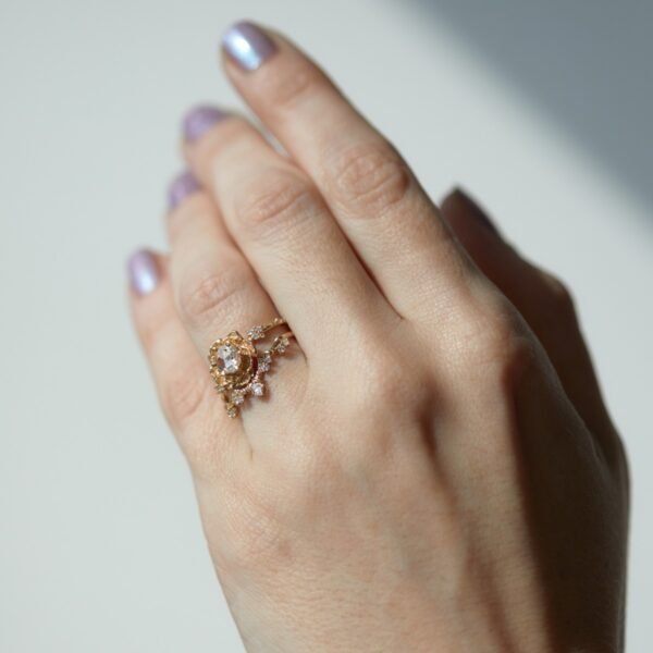 Paeonia Diamond Flower Ring - Image 3
