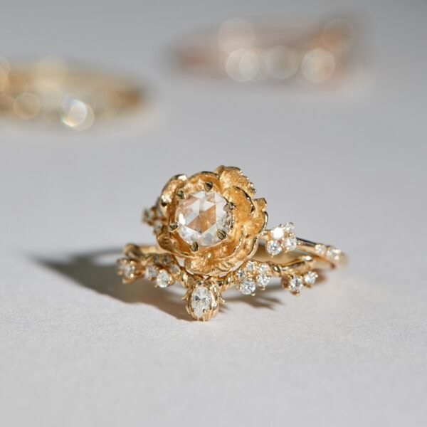 Paeonia Diamond Flower Ring - Image 6