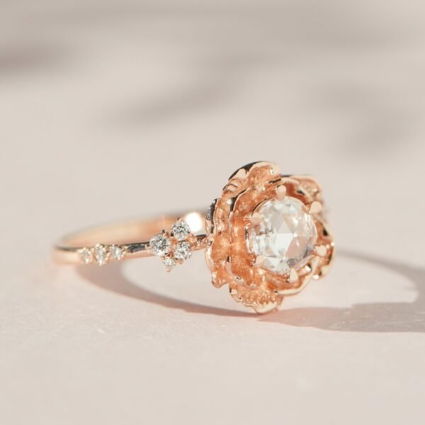 Paeonia Diamond Flower Ring - Image 4