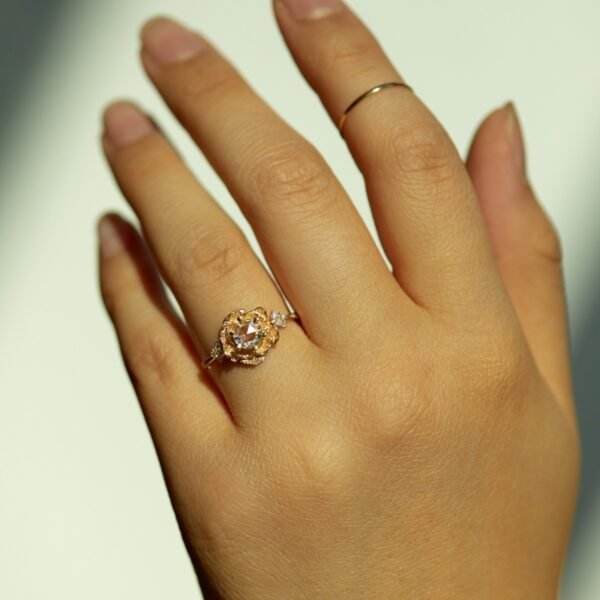 Paeonia Diamond Flower Ring - Image 2