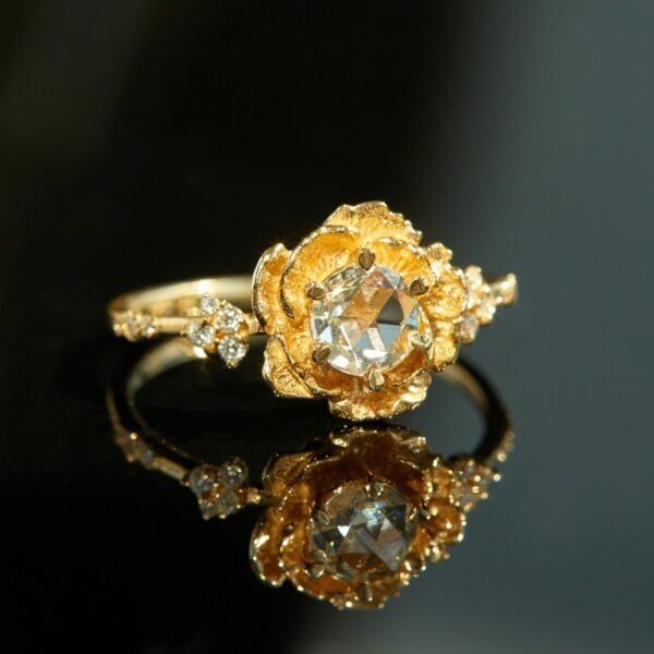 Paeonia Diamond Flower Ring - Image 5
