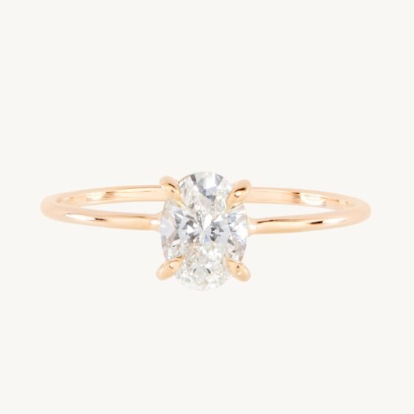 The Swan Solitaire Oval Lab-Grown Diamond Ring