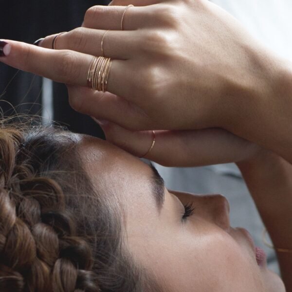 Twisted Stacker Gold Ring - Image 4