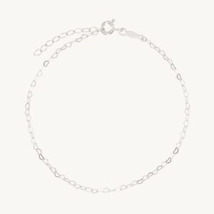 Tiny Hearts Bracelet, Silver