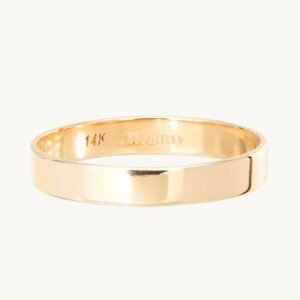 Stackable Engravable Gold Tomboy Ring