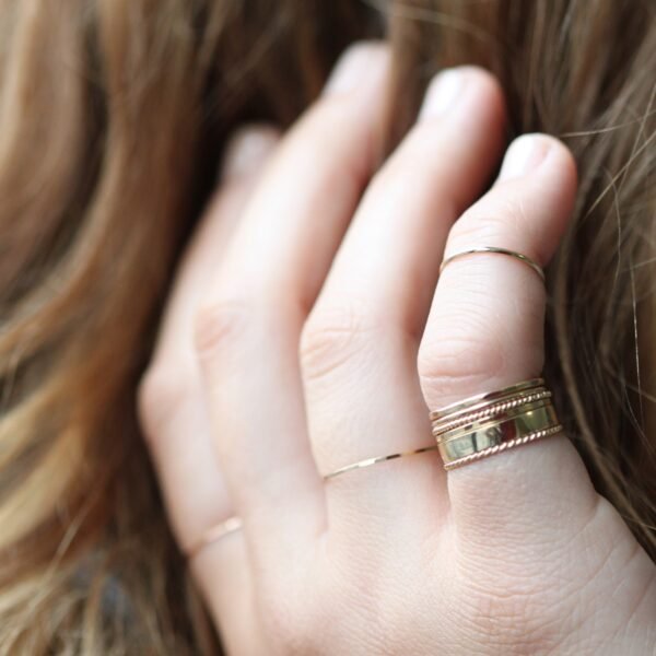 Twisted Stacker Gold Ring - Image 2