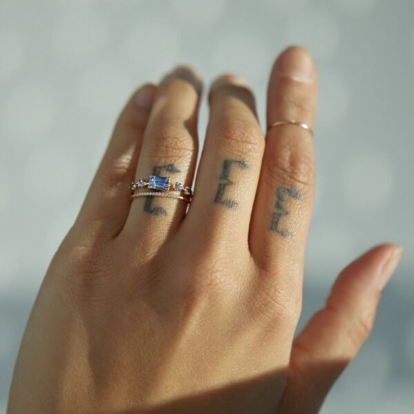 Fairy Light Demi-Pavé Diamond Band - Image 3